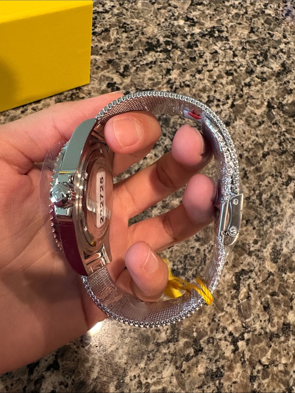 Sold Invicta Blue and Red Dial Mesh Bracelet Watch - Picture 6 of 10